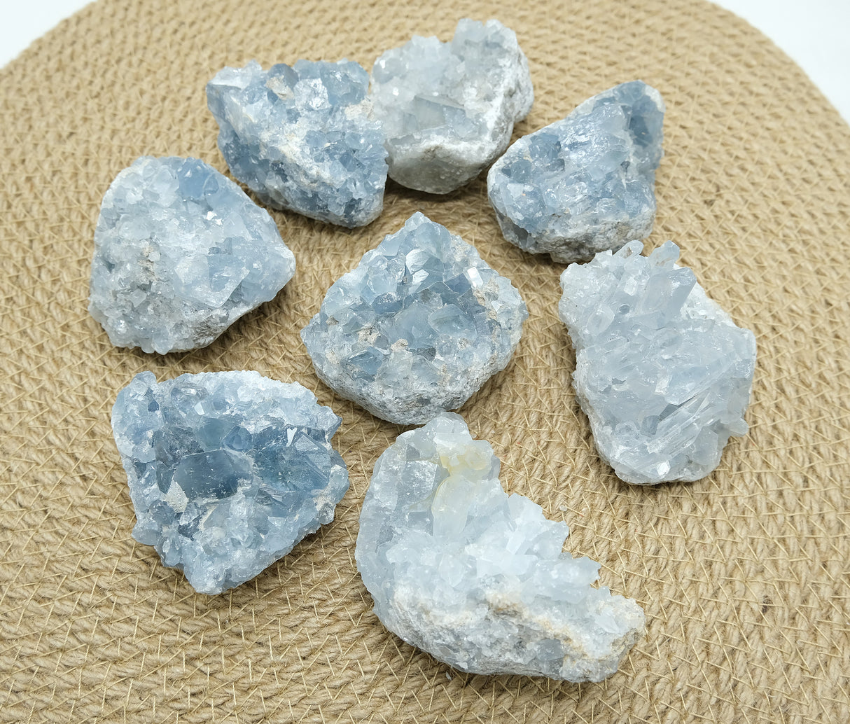 Raw Celestite Clusters from Madagascar