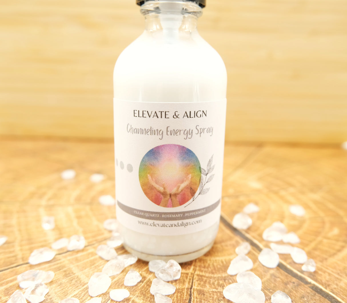 Energy Channeling Intention Crystal Perfume Spray | Ritual Spray | With Clear Quartz Crystals | Smudge Spray | Reiki Charged