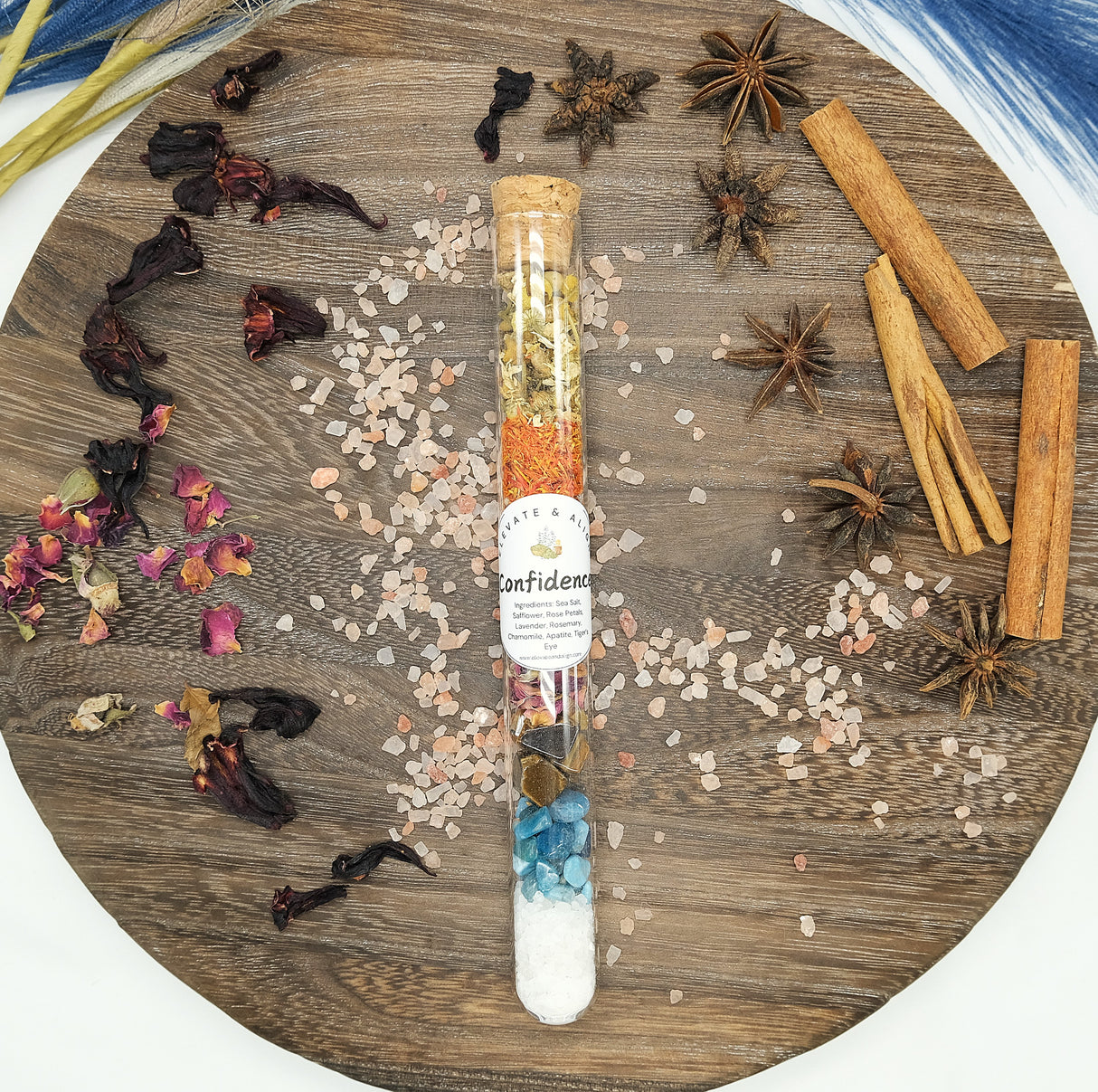 Large Spell Jar Glass Tube - Protection, Luck & Success, Love, Emotional Healing, Happiness, Money, Calming, Confidence