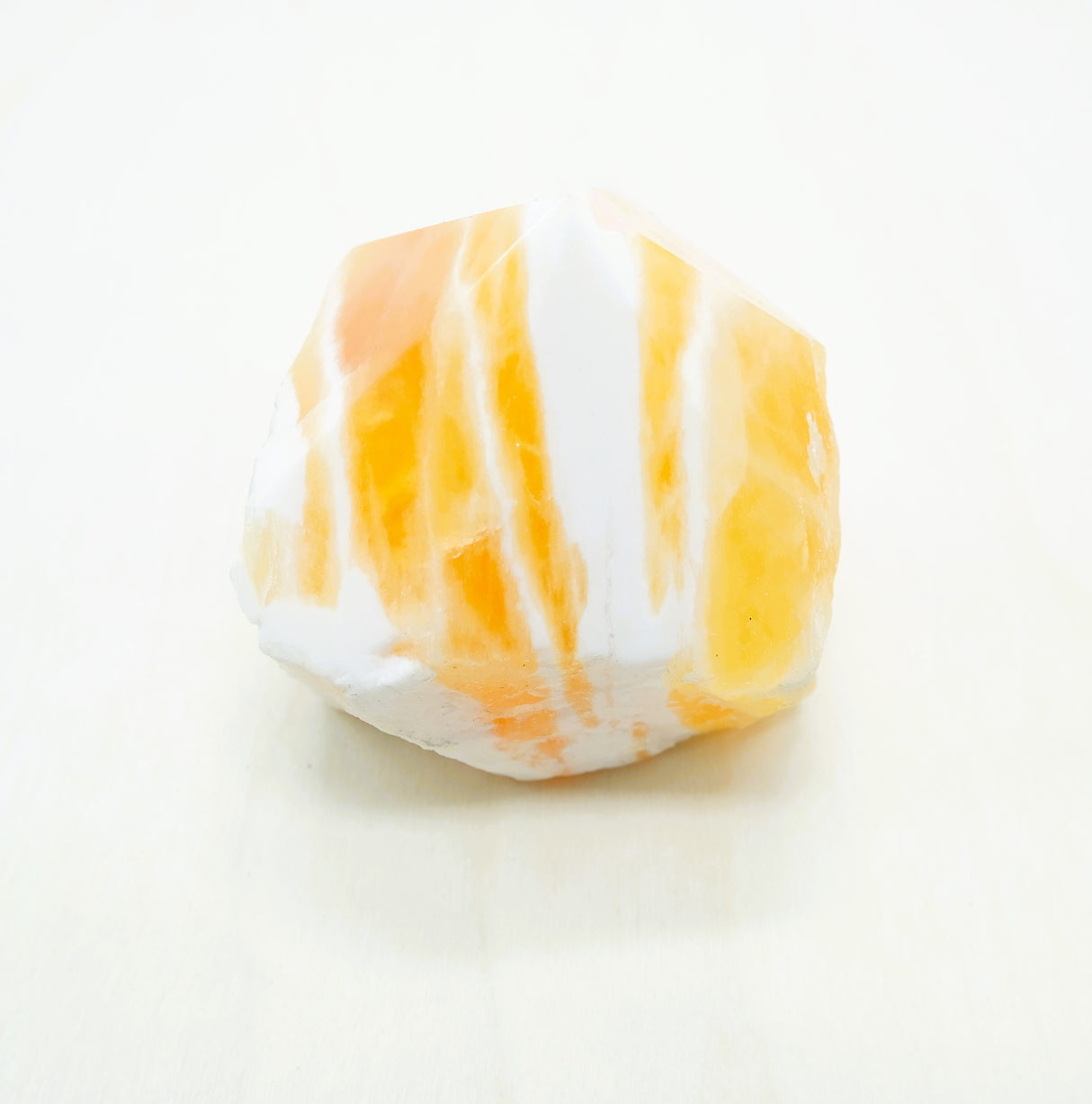 Orange Calcite Polished Points with a Flat Base