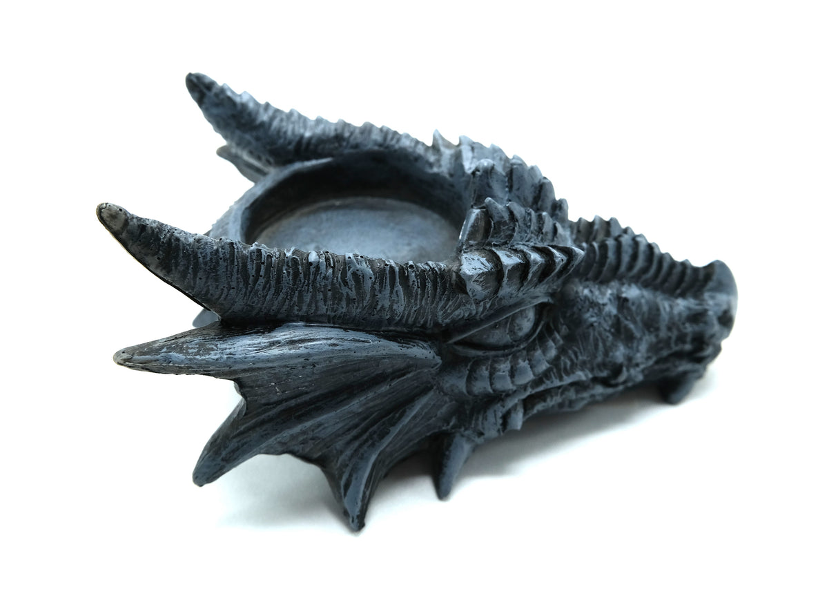Dragon Head Tea Light Grey Candle Holder | 5 Inches