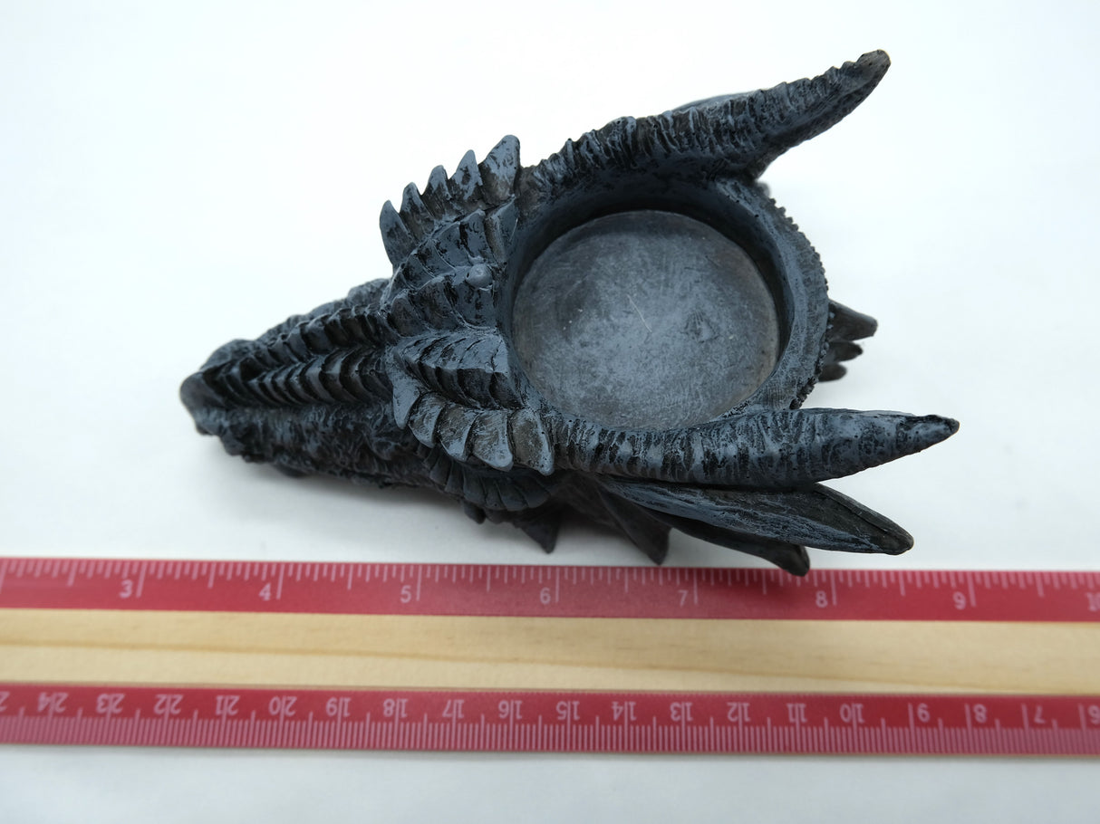 Dragon Head Tea Light Grey Candle Holder | 5 Inches
