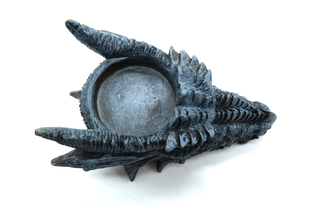 Dragon Head Tea Light Grey Candle Holder | 5 Inches