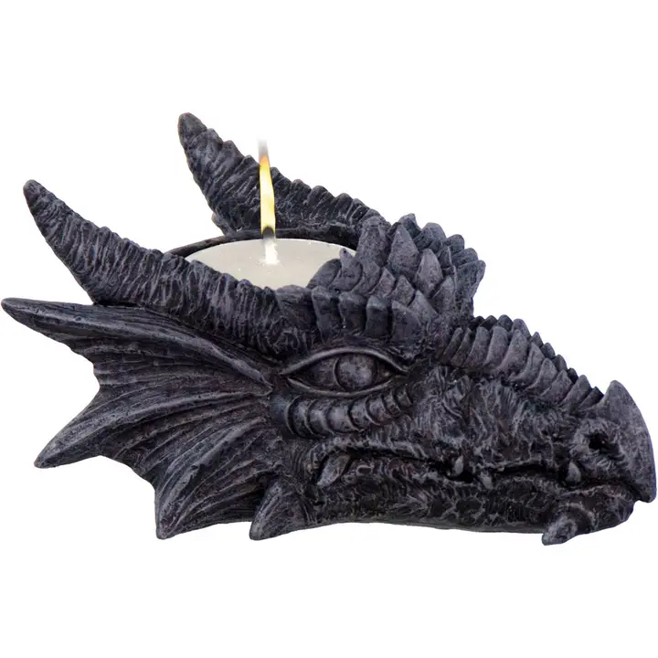 Dragon Head Tea Light Grey Candle Holder | 5 Inches