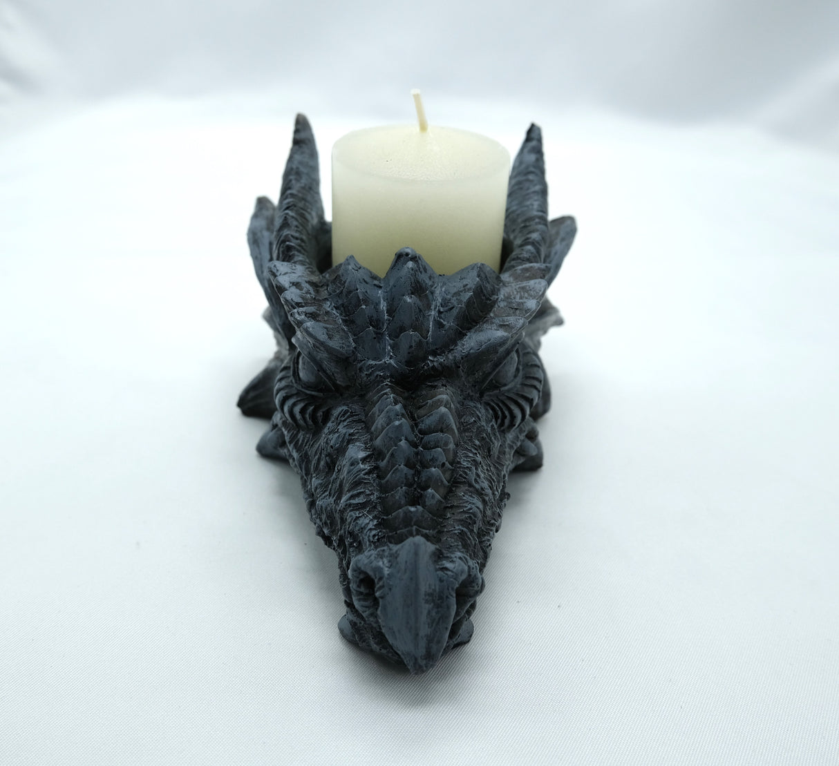 Dragon Head Tea Light Grey Candle Holder | 5 Inches