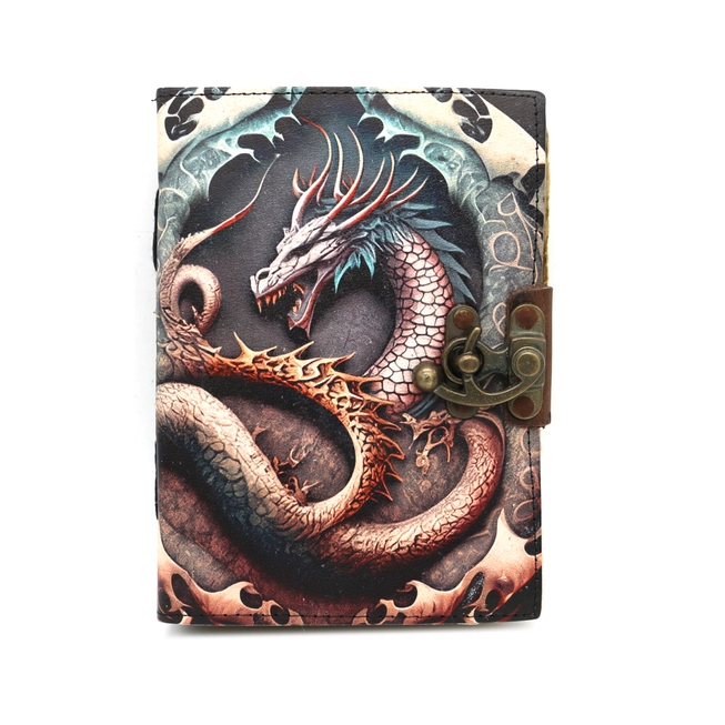 Dragons Den Leather Blank Pages Journal | Spell Book | Journaling | Diary