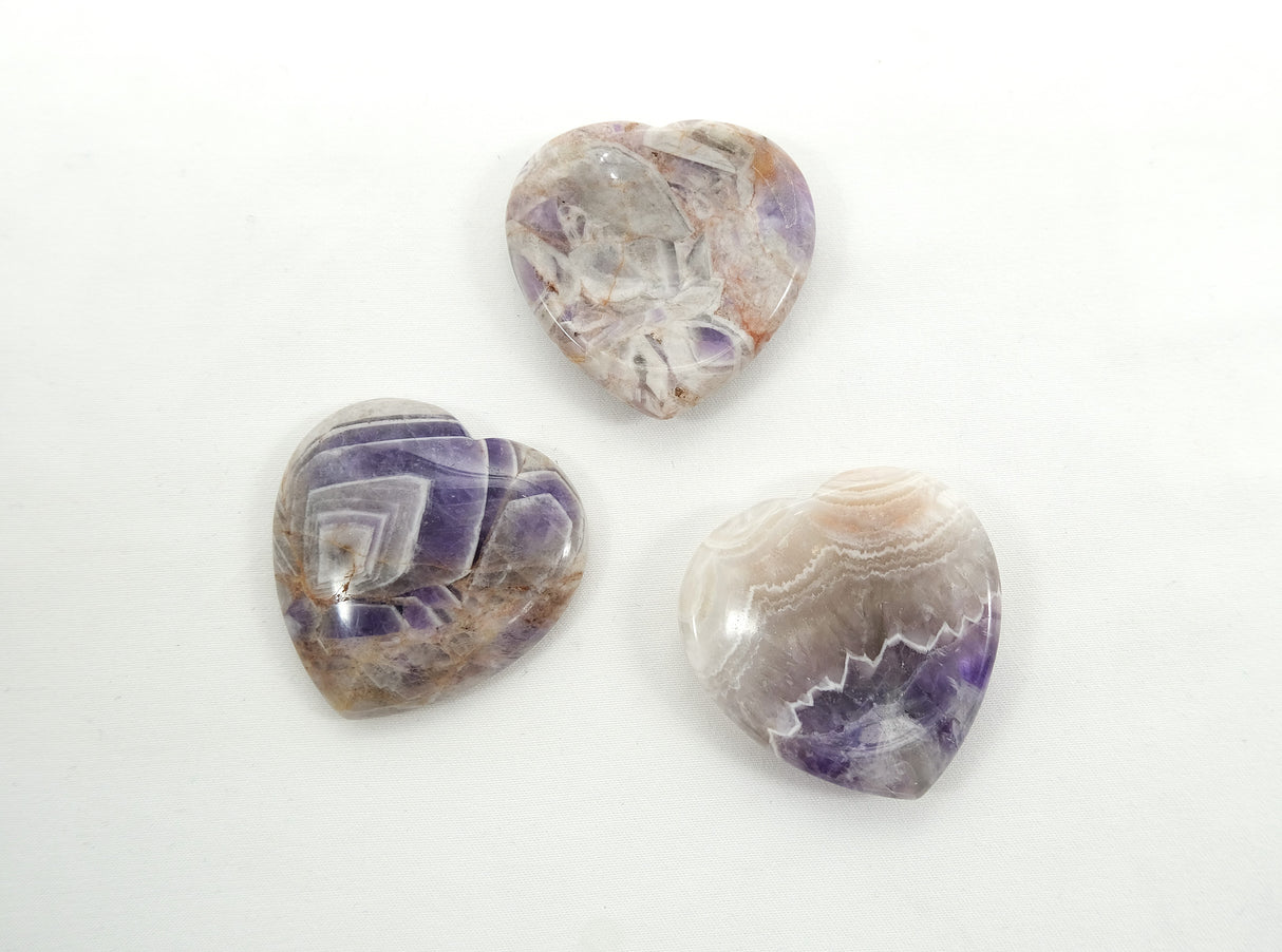 Various Heart Shaped Worry Stones