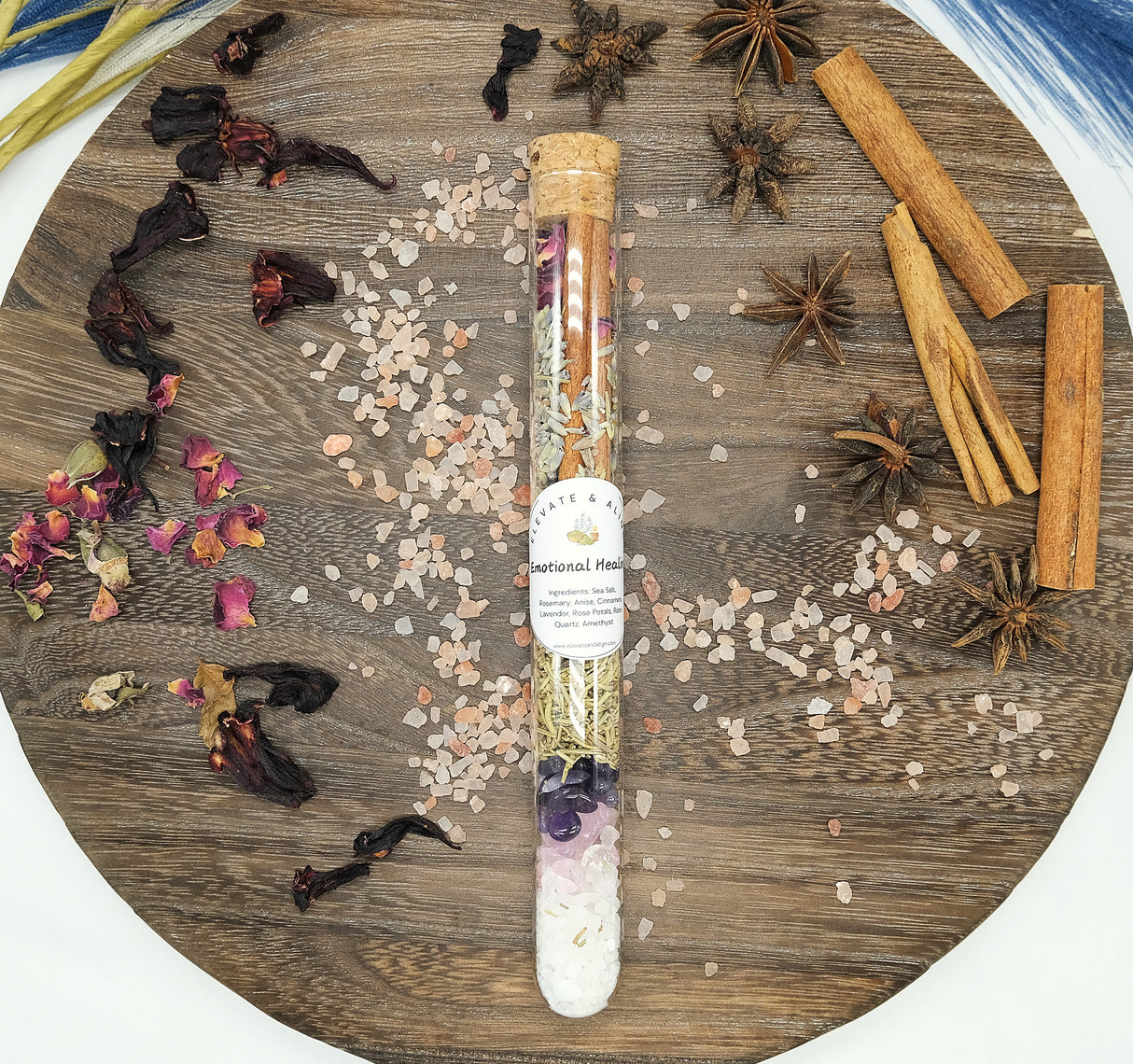 Large Spell Jar Glass Tube - Protection, Luck & Success, Love, Emotional Healing, Happiness, Money, Calming, Confidence