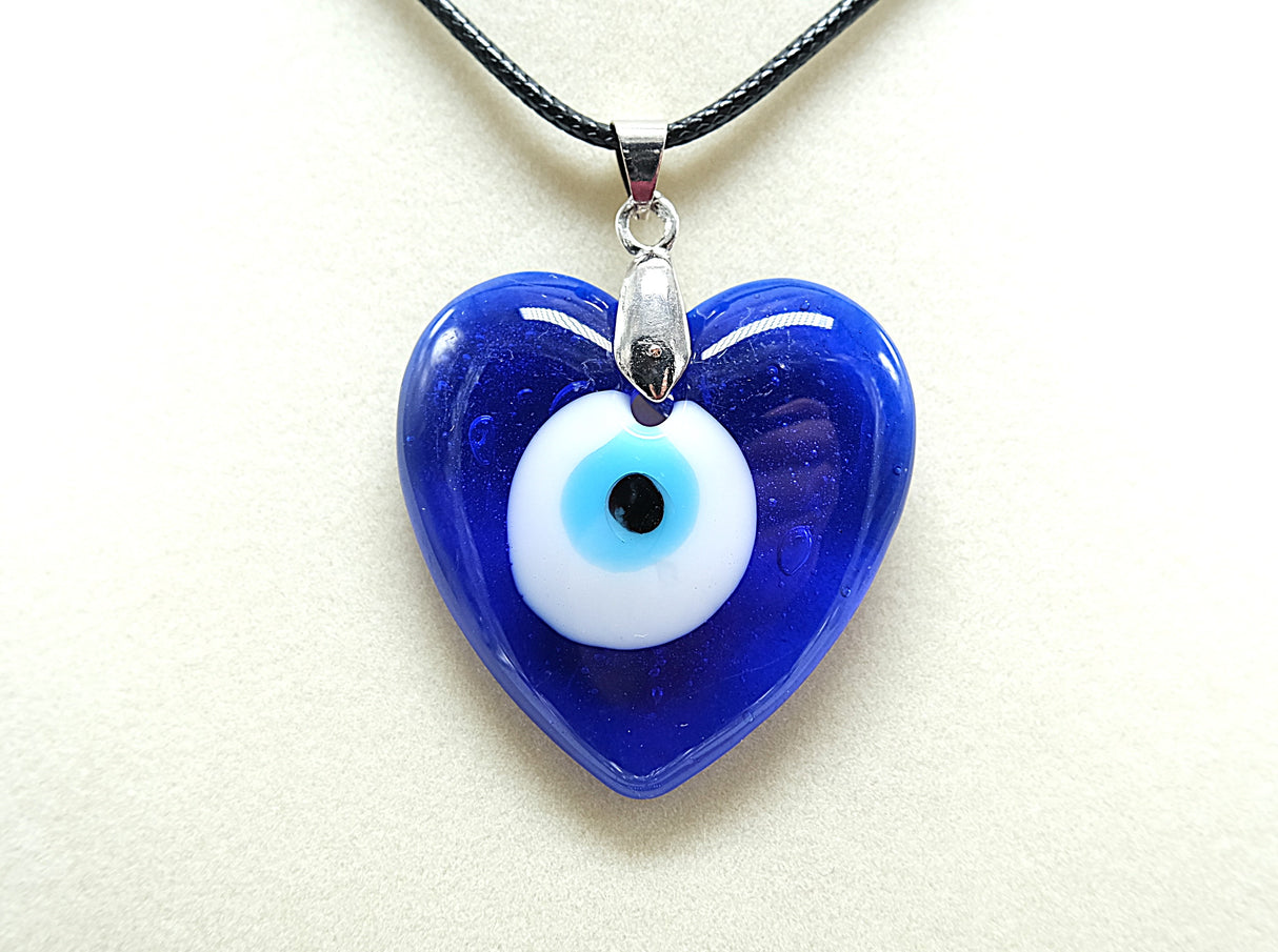 Evil Eye Heart Pendant Necklace
