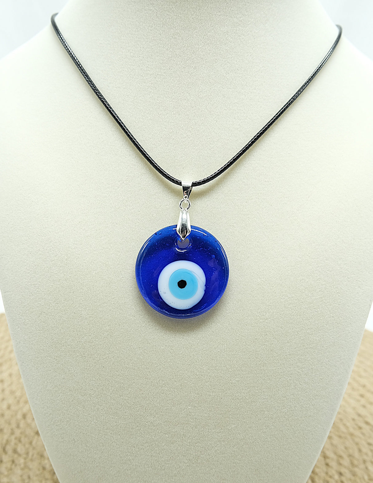 Evil Eye Round Pendant Necklace
