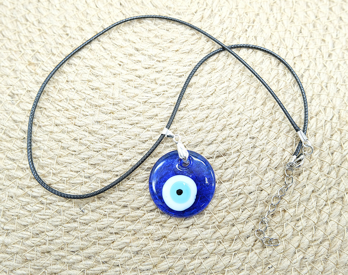 Evil Eye Round Pendant Necklace