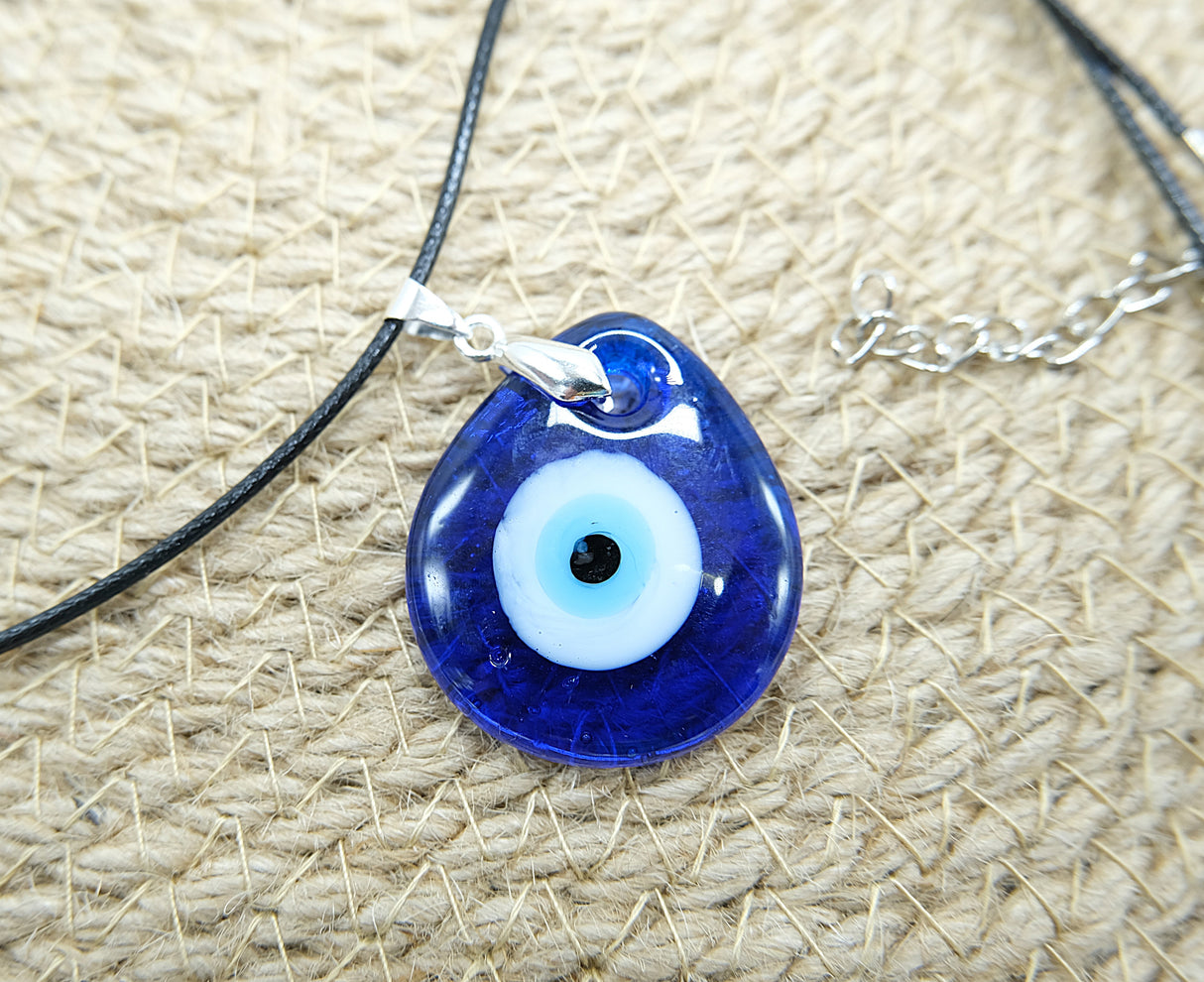 Evil Eye Teardrop Pendant Necklace