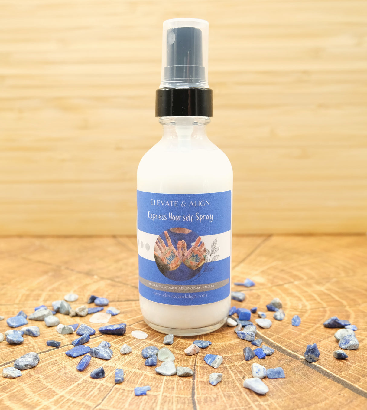 Express Yourself Intention Crystal Perfume Spray | Ritual Spray | With Lapis Lazuli Crystals | Smudge Spray | Reiki Charged