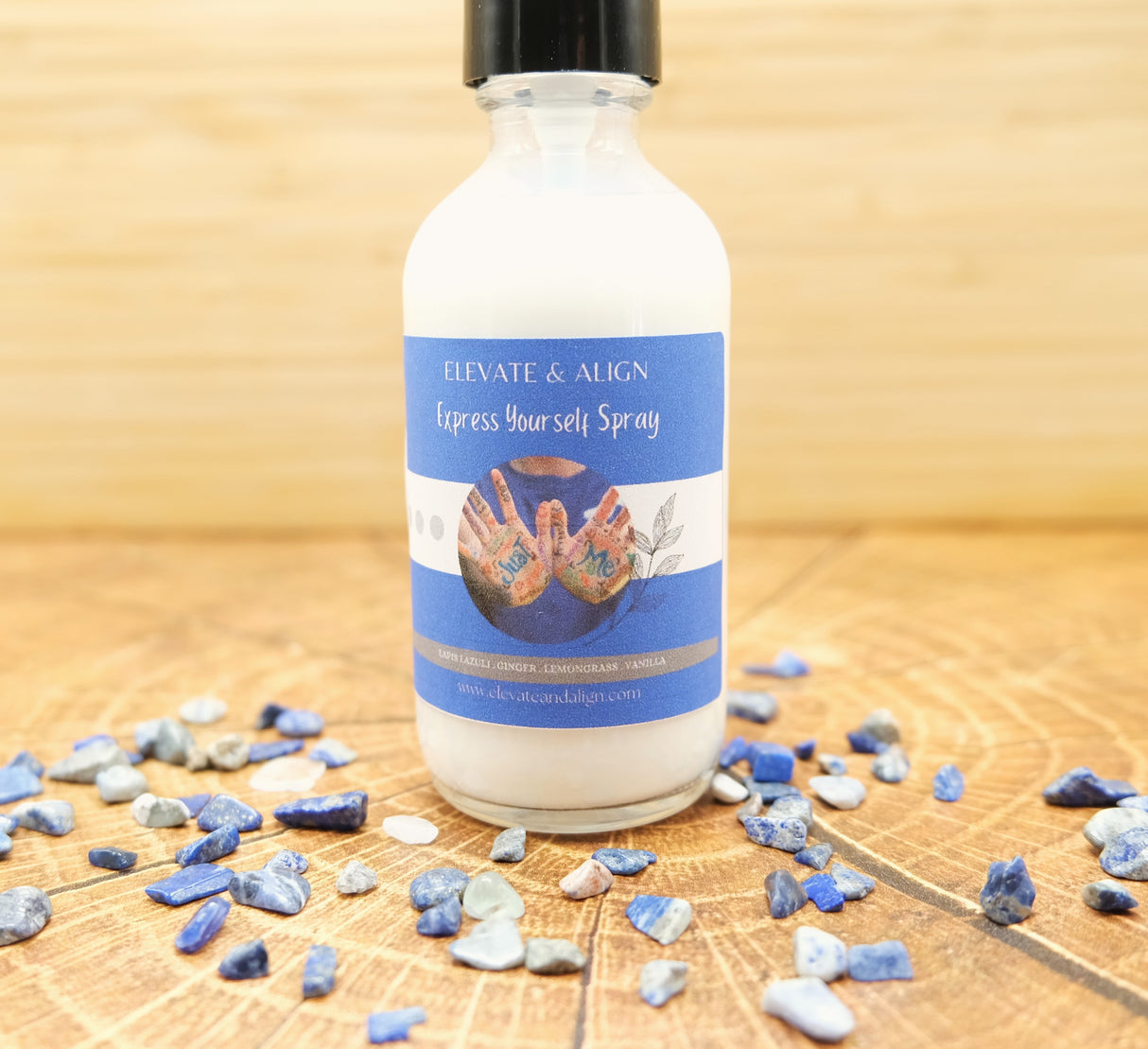 Express Yourself Intention Crystal Perfume Spray | Ritual Spray | With Lapis Lazuli Crystals | Smudge Spray | Reiki Charged