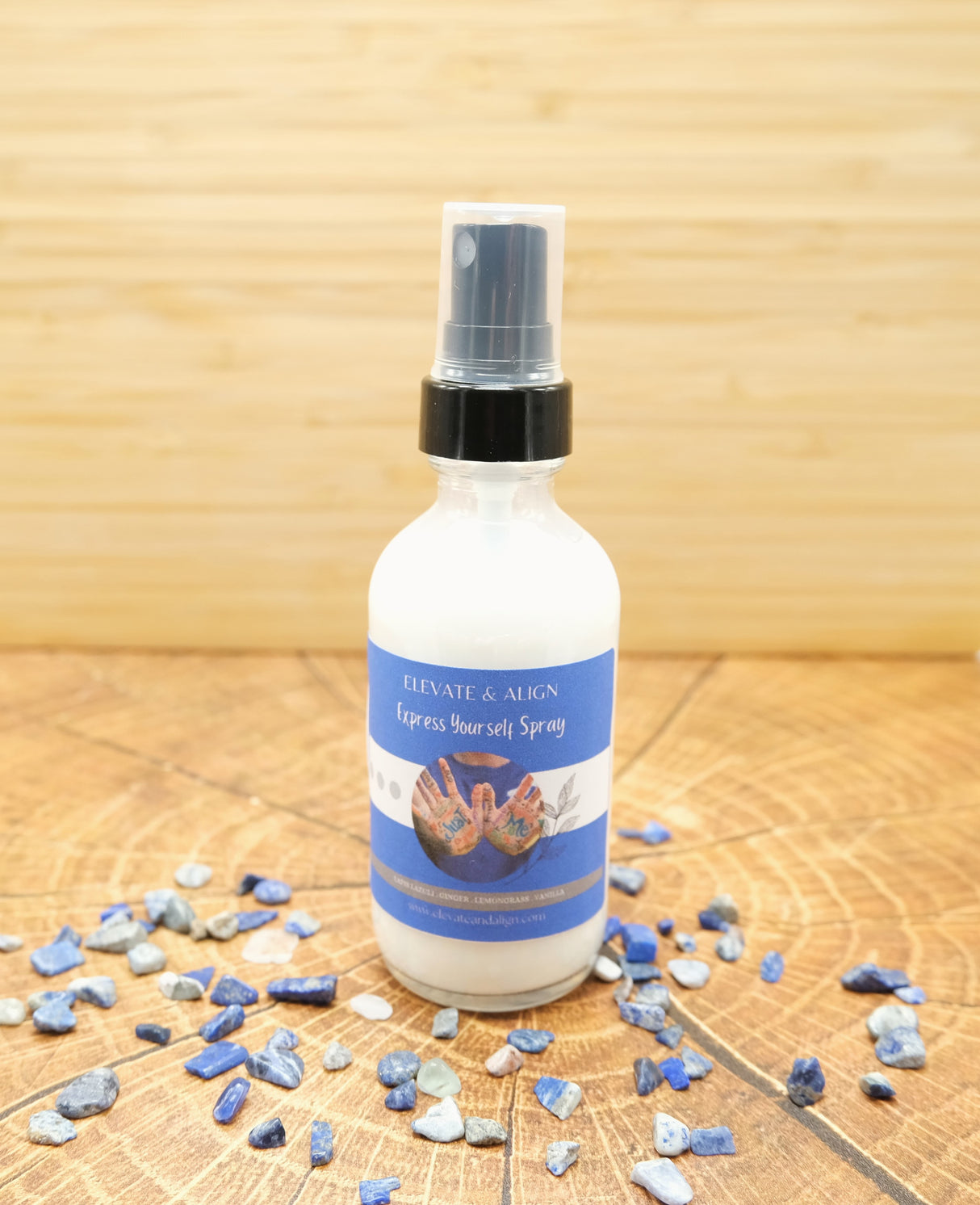 Express Yourself Intention Crystal Perfume Spray | Ritual Spray | With Lapis Lazuli Crystals | Smudge Spray | Reiki Charged