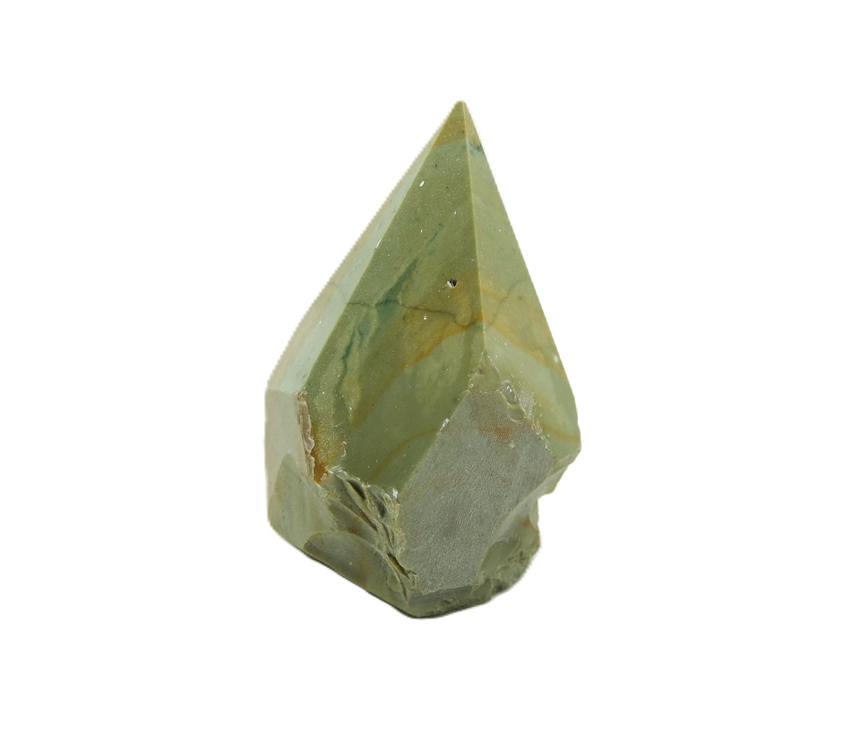 Natural Fancy Jasper Crystal Point with Raw Base