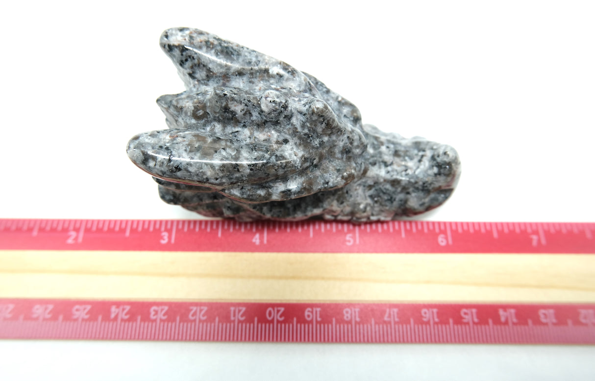 Flame Stone 3 inch Dragon Skull | UV Reactive | 3 Inch