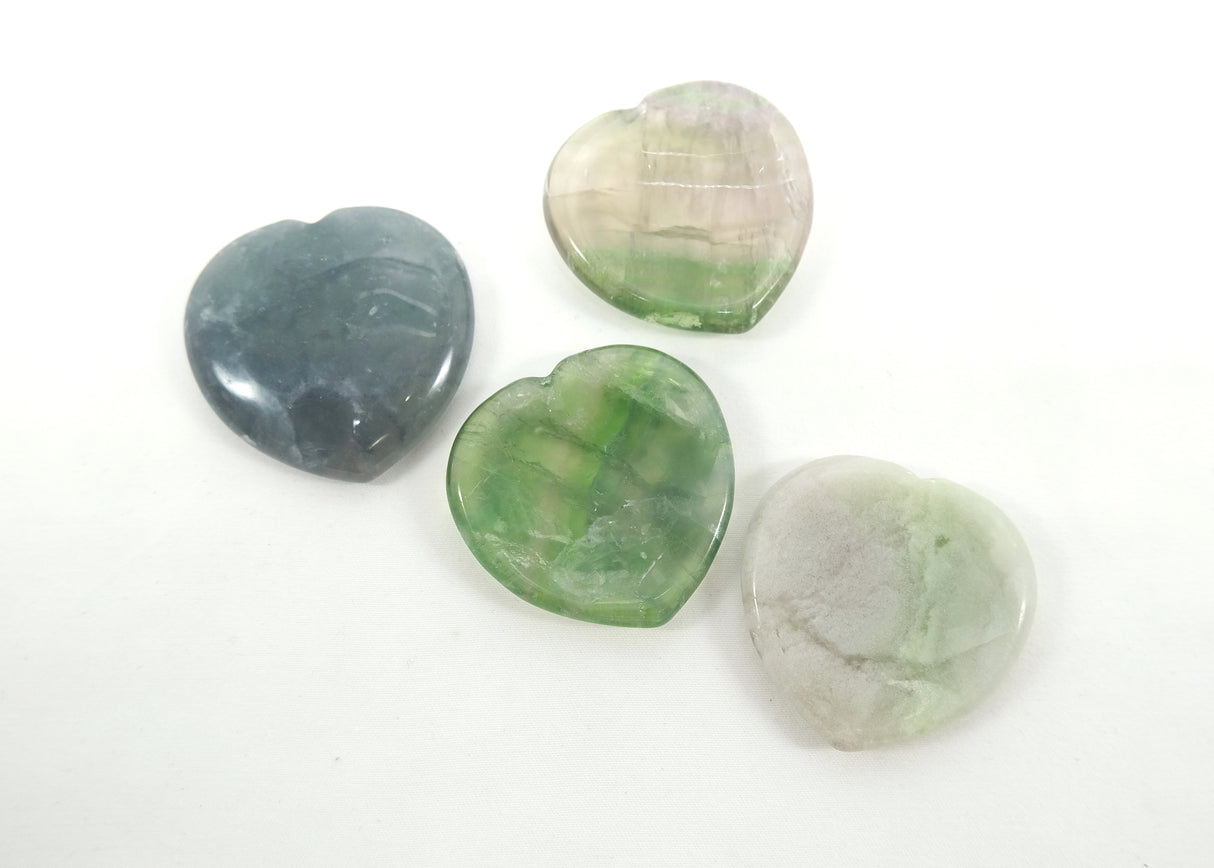 Various Heart Shaped Worry Stones