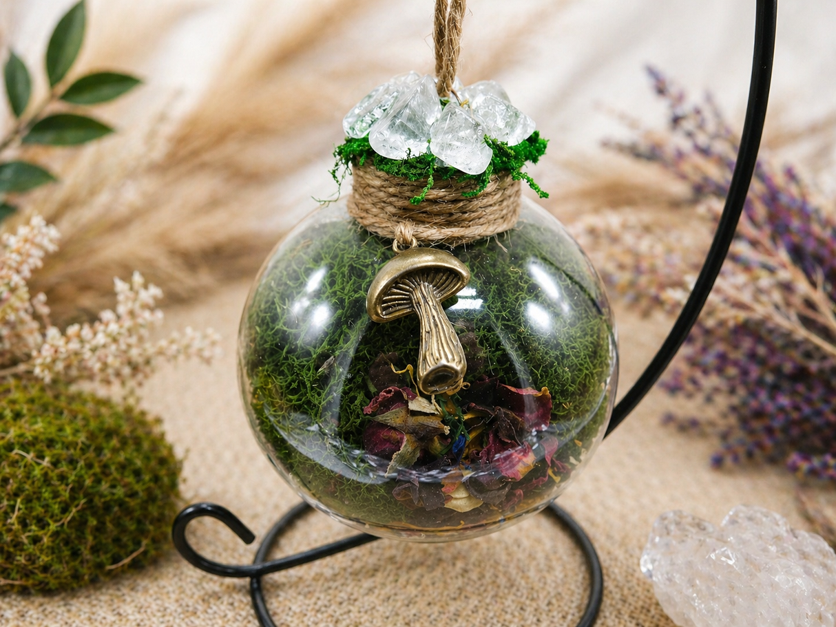 Forest Witch Ball With Stand - Witchy Decor