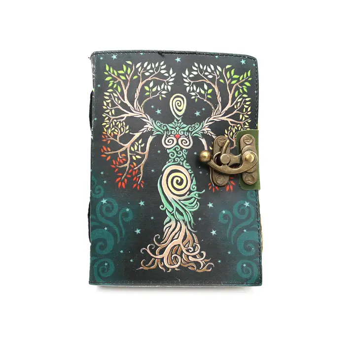 Goddess Tree of Life Leather Blank Pages Journal | Spell Book | Journaling | Diary