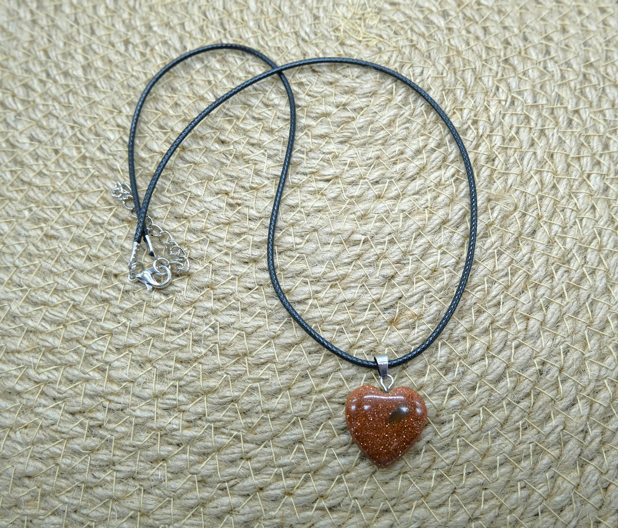 Goldstone Heart Pendant Necklace | Goldstone Jewelry
