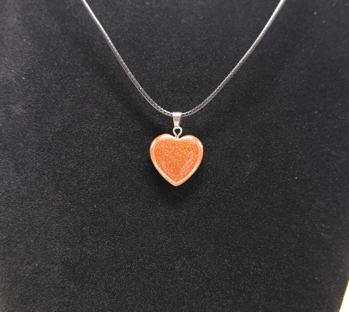 Goldstone Heart Pendant Necklace | Goldstone Jewelry