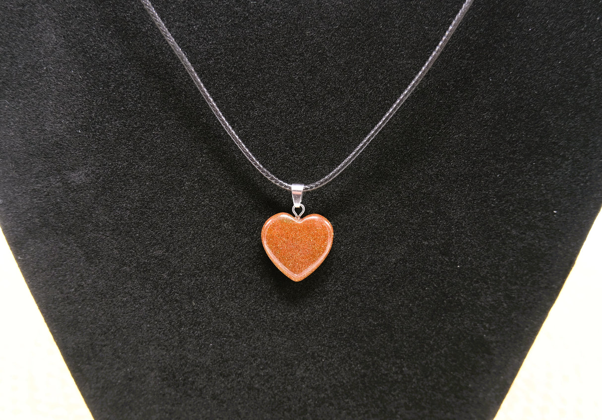 Goldstone Heart Pendant Necklace | Goldstone Jewelry