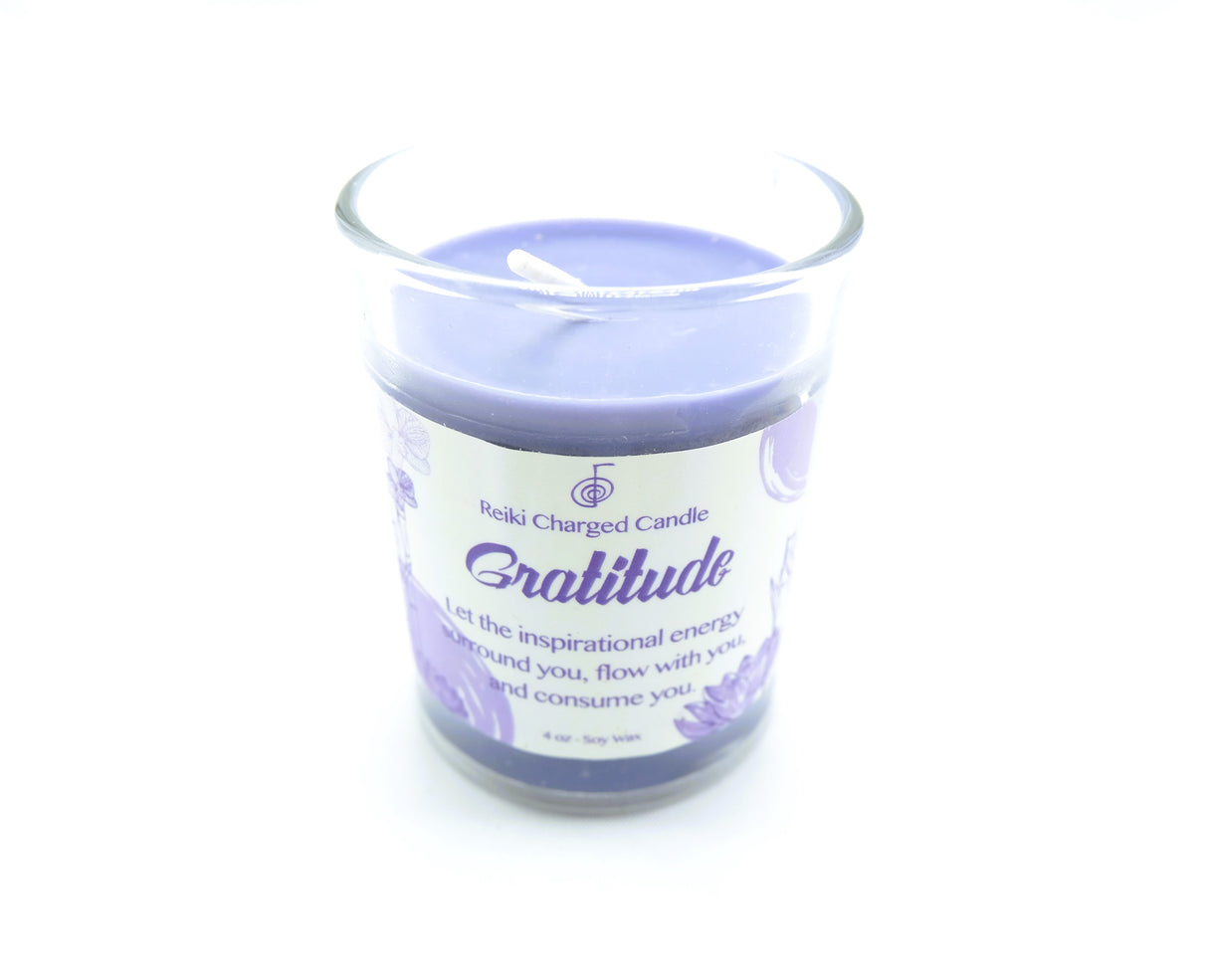 Gratitude Reiki Charged Intention Candle | Vegan | Soy Candles