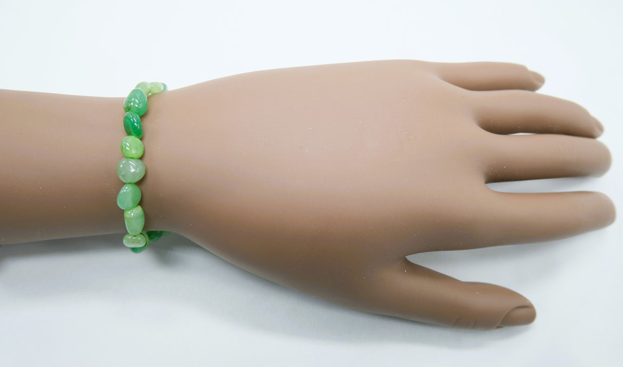 Green Aventurine Nugget Bracelet | The Stone of Opportunity | Natural Aventurine | Reiki Charged