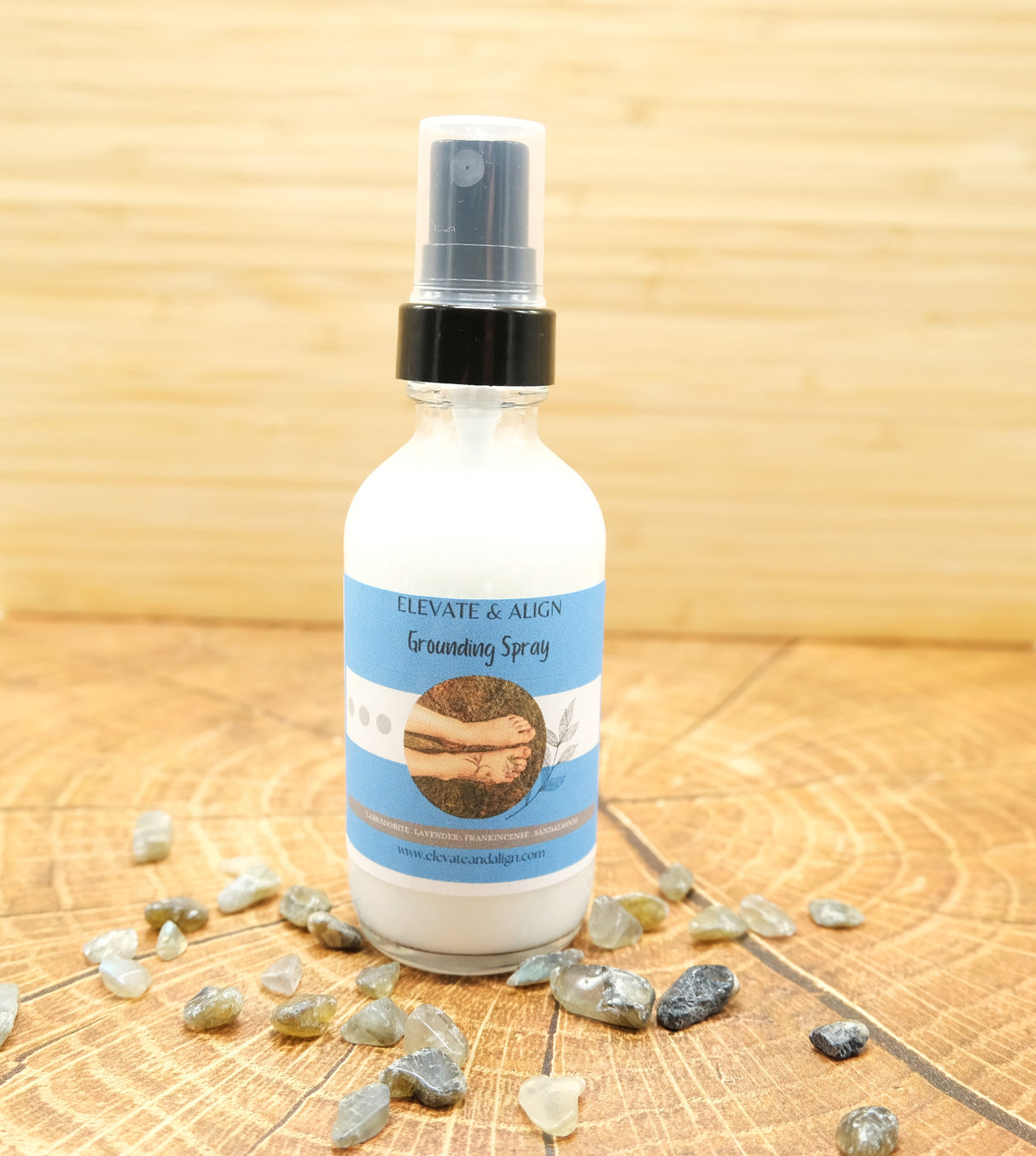 Grounding Intention Crystal Perfume Spray | Ritual Spray | With Labradorite Crystals | Smudge Spray | Reiki Charged