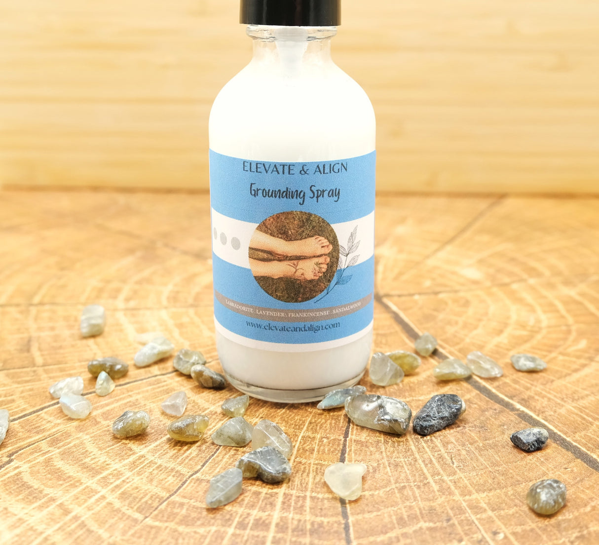 Grounding Intention Crystal Perfume Spray | Ritual Spray | With Labradorite Crystals | Smudge Spray | Reiki Charged