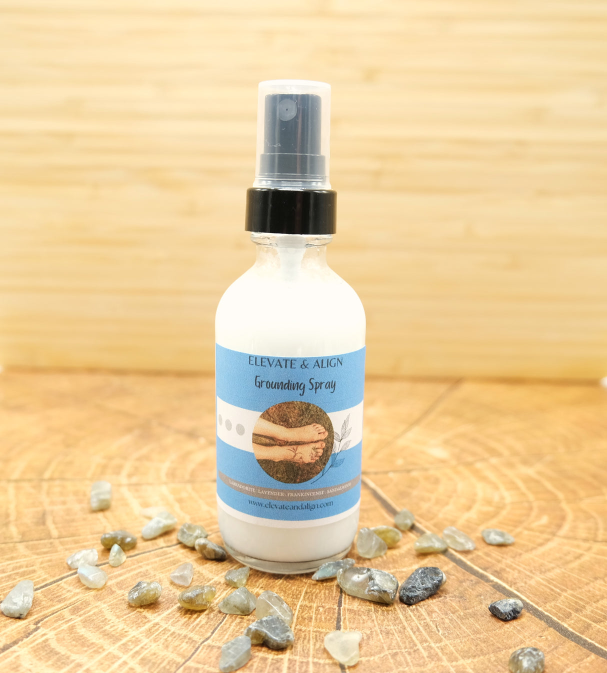 Grounding Intention Crystal Perfume Spray | Ritual Spray | With Labradorite Crystals | Smudge Spray | Reiki Charged