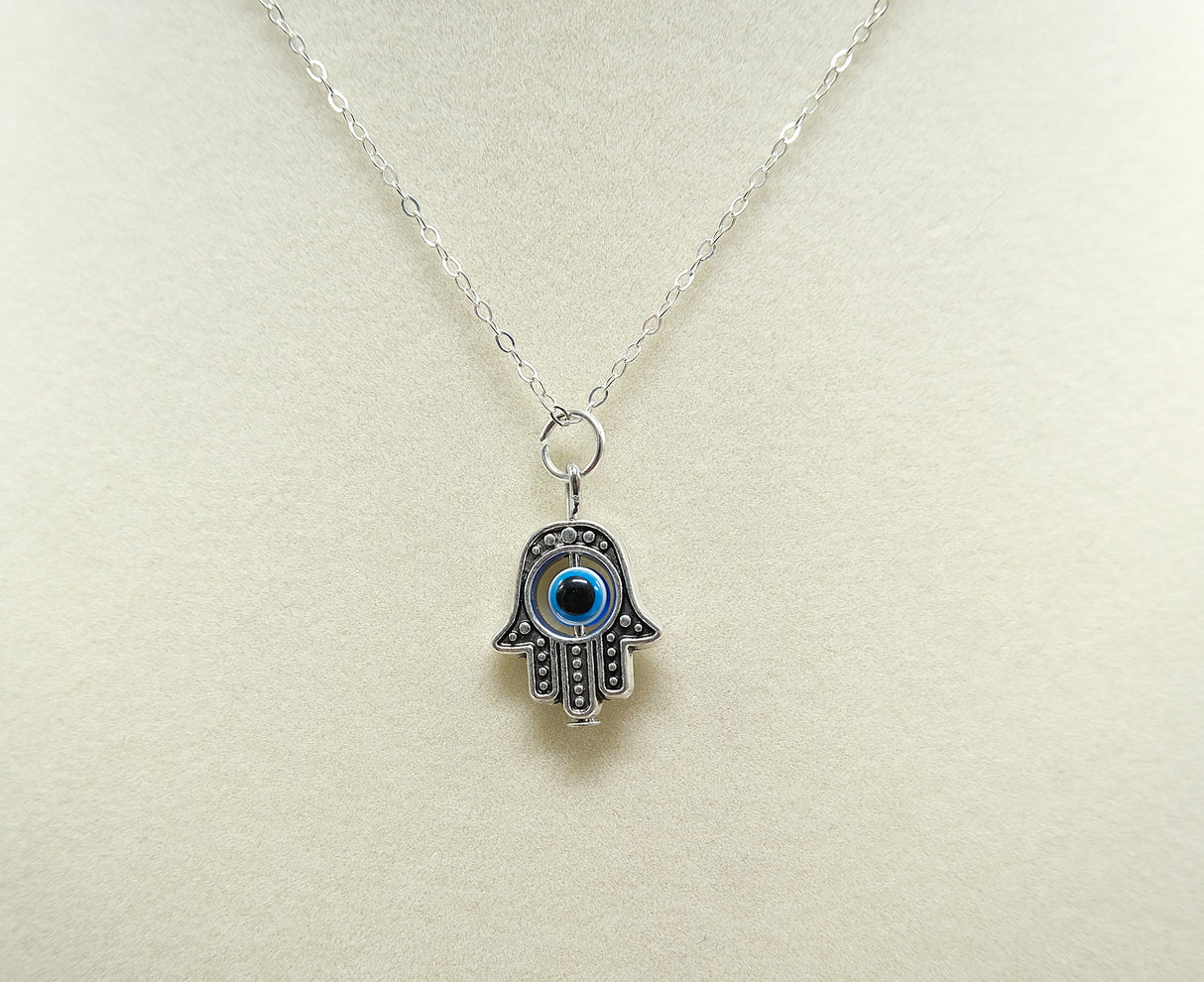Hamsa Evil Eye Pendant Necklace