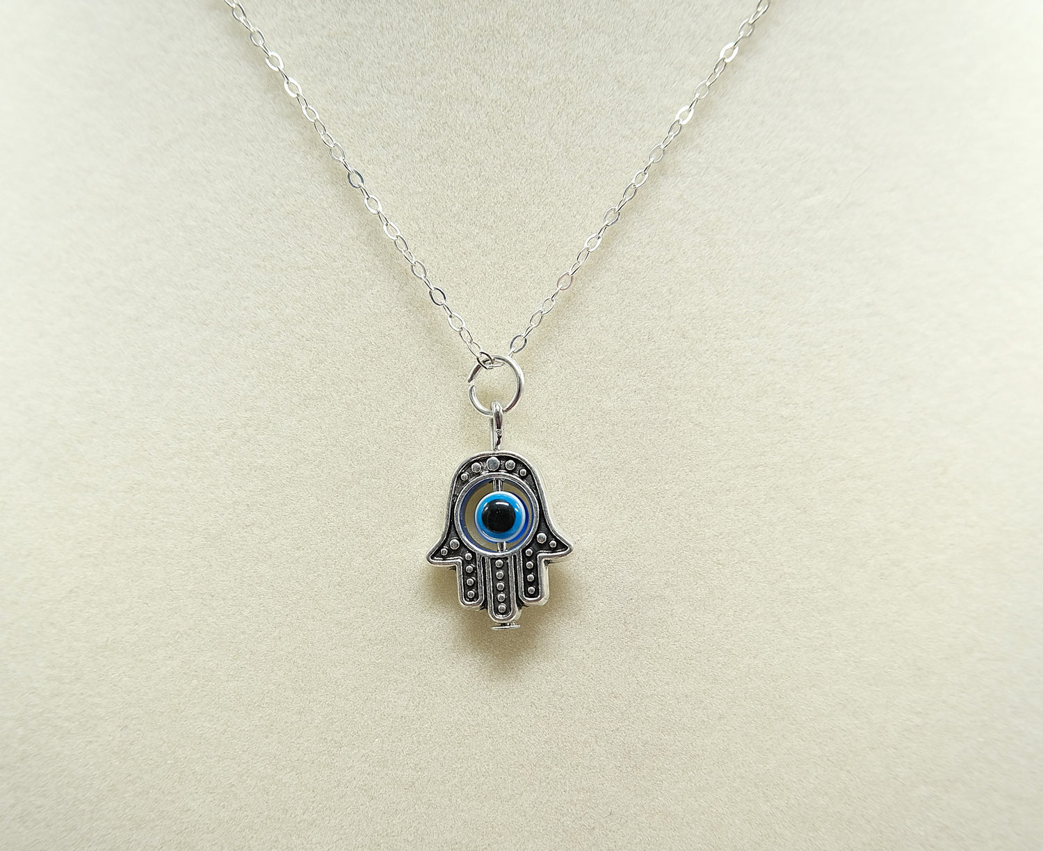 Hamsa Evil Eye Pendant Necklace