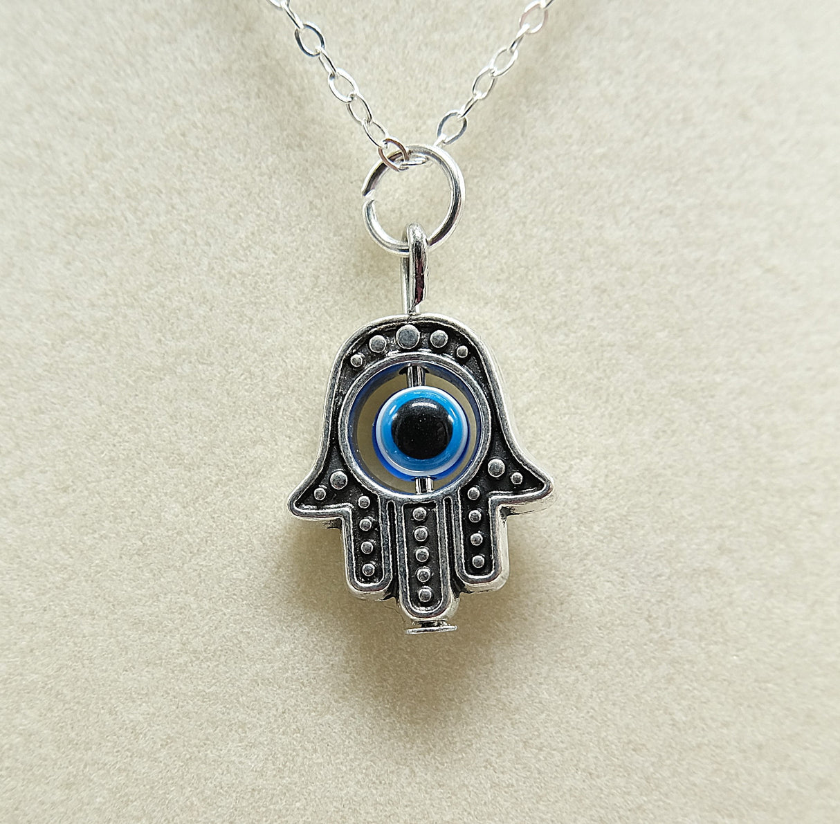 Hamsa Evil Eye Pendant Necklace