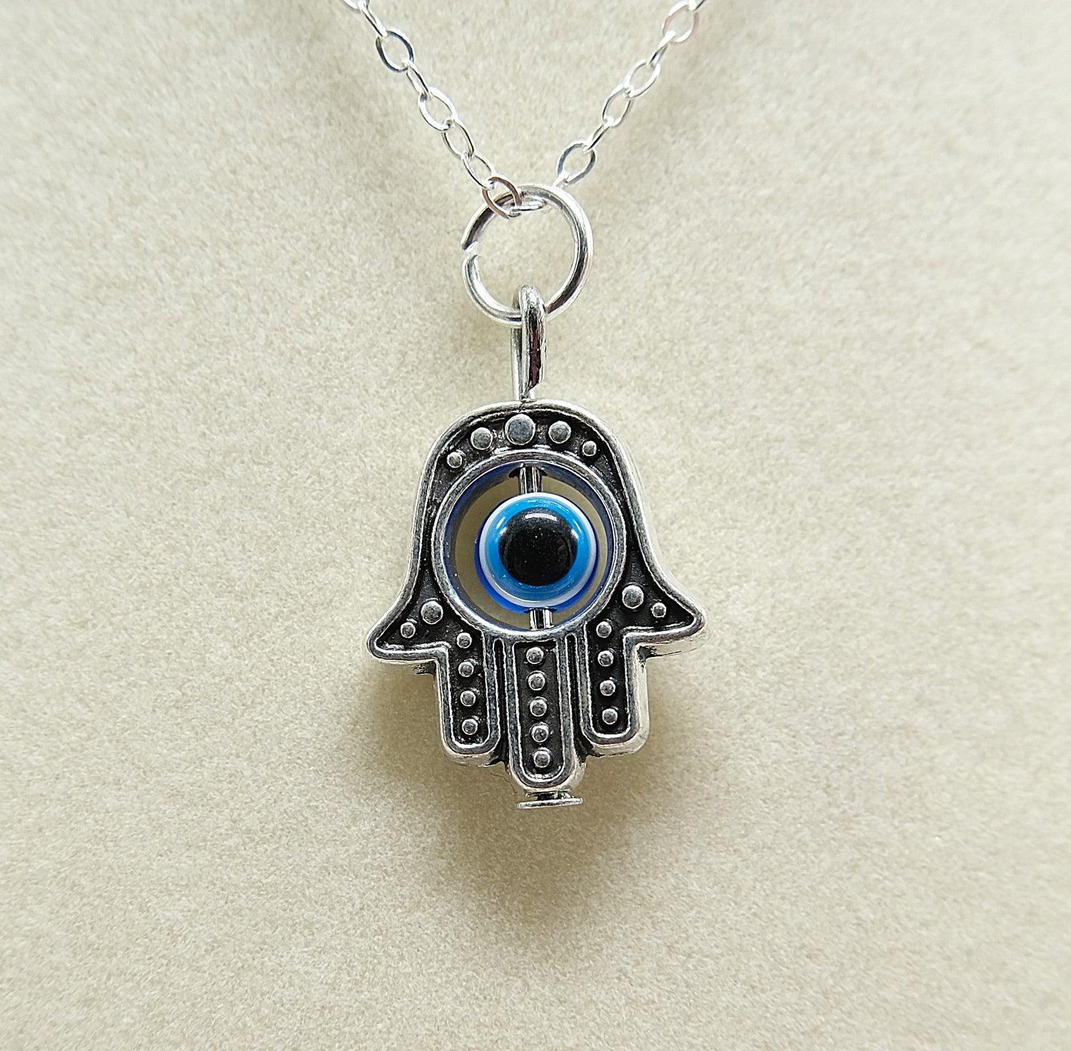 Hamsa Evil Eye Pendant Necklace