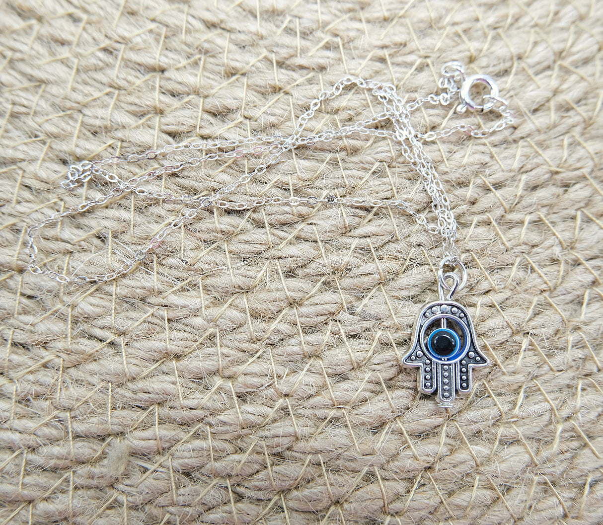 Hamsa Evil Eye Pendant Necklace
