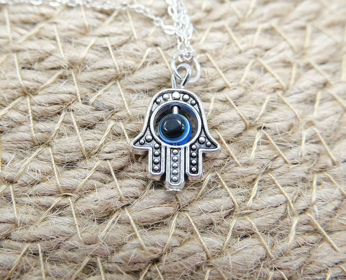Hamsa Evil Eye Pendant Necklace