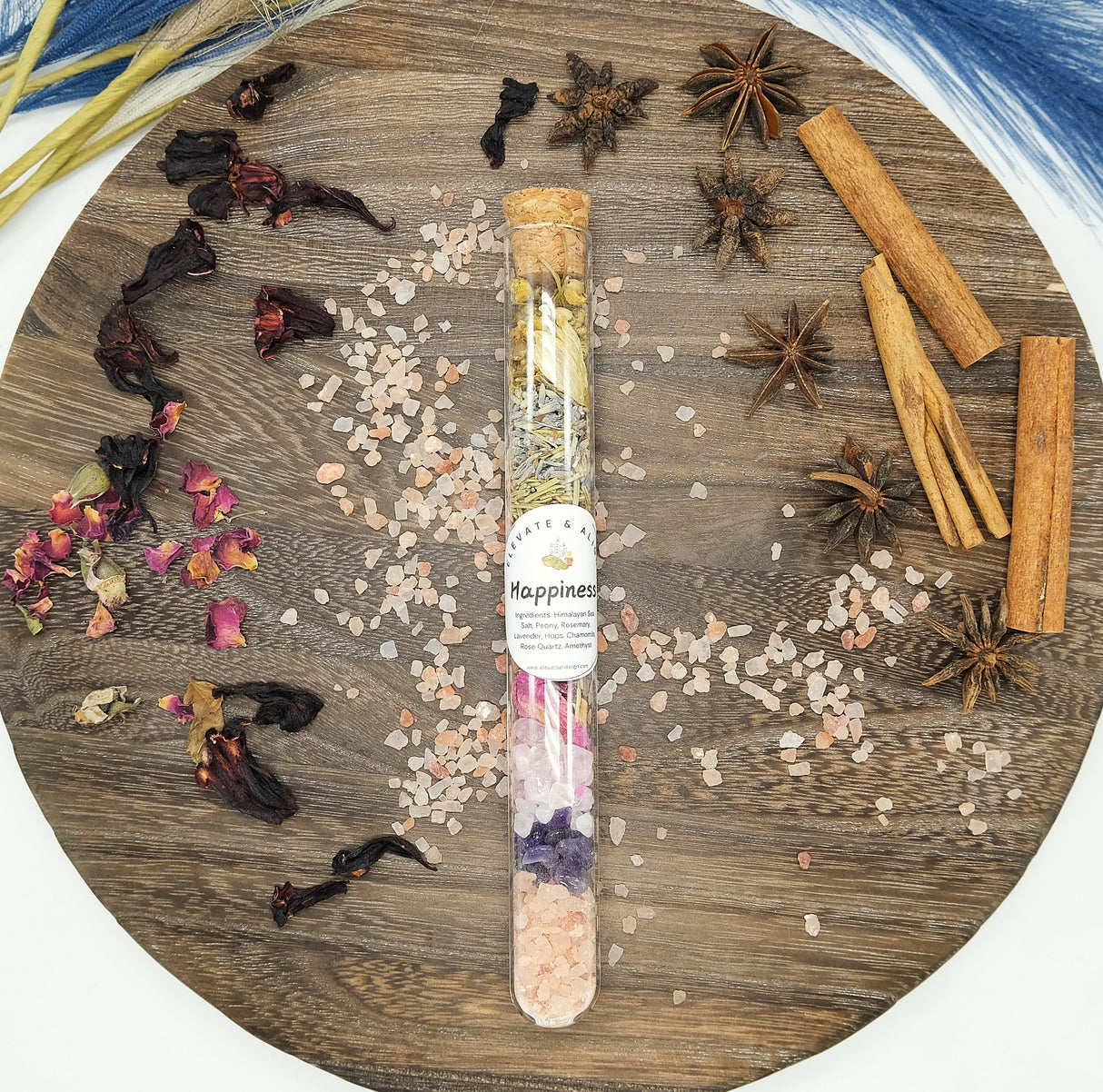 Large Spell Jar Glass Tube - Protection, Luck & Success, Love, Emotional Healing, Happiness, Money, Calming, Confidence