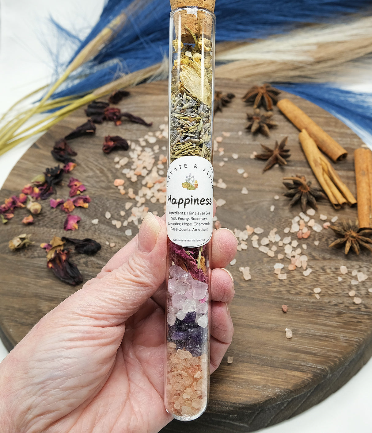 Large Spell Jar Glass Tube - Protection, Luck & Success, Love, Emotional Healing, Happiness, Money, Calming, Confidence