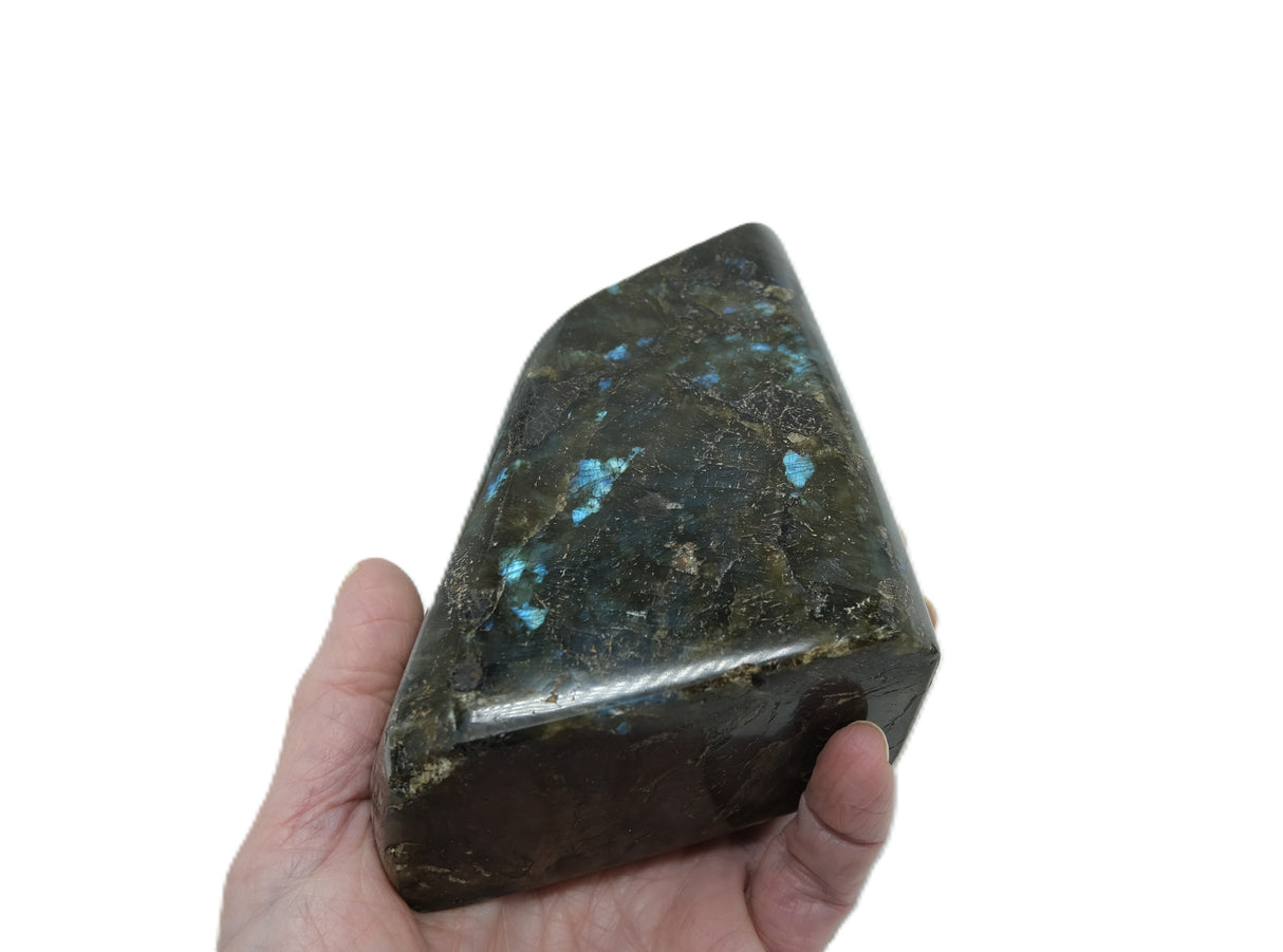 Large Polished Labradorite | 1074 g | Standing Flat Base