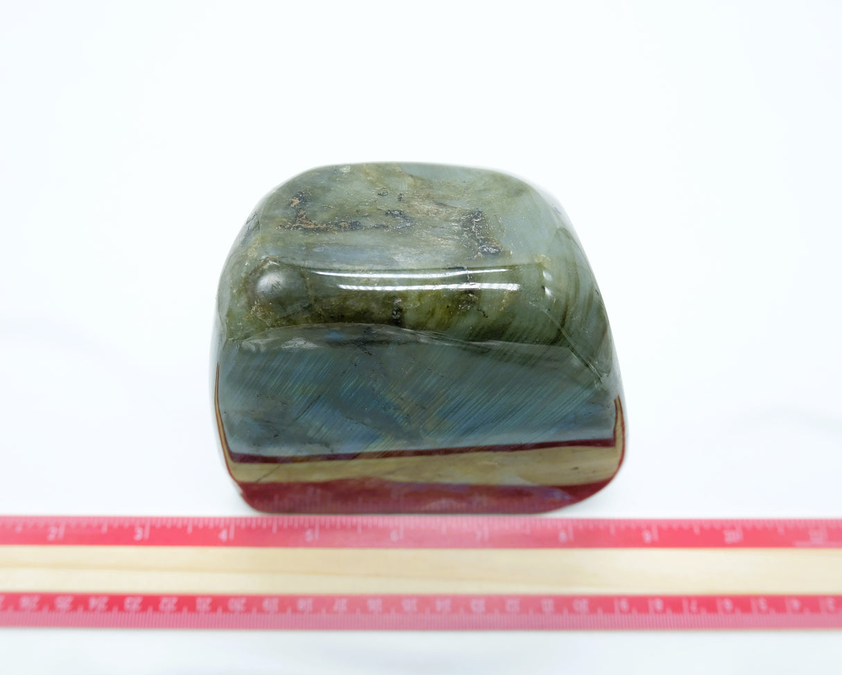 Large Polished Labradorite | 1478 g | Standing Flat Base | Reiki Charged
