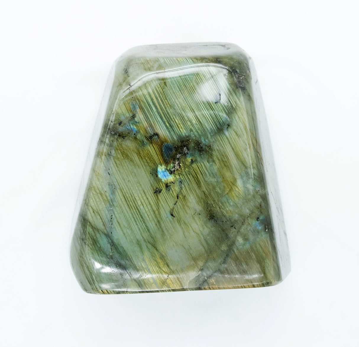 Large Polished Labradorite | 1478 g | Standing Flat Base | Reiki Charged