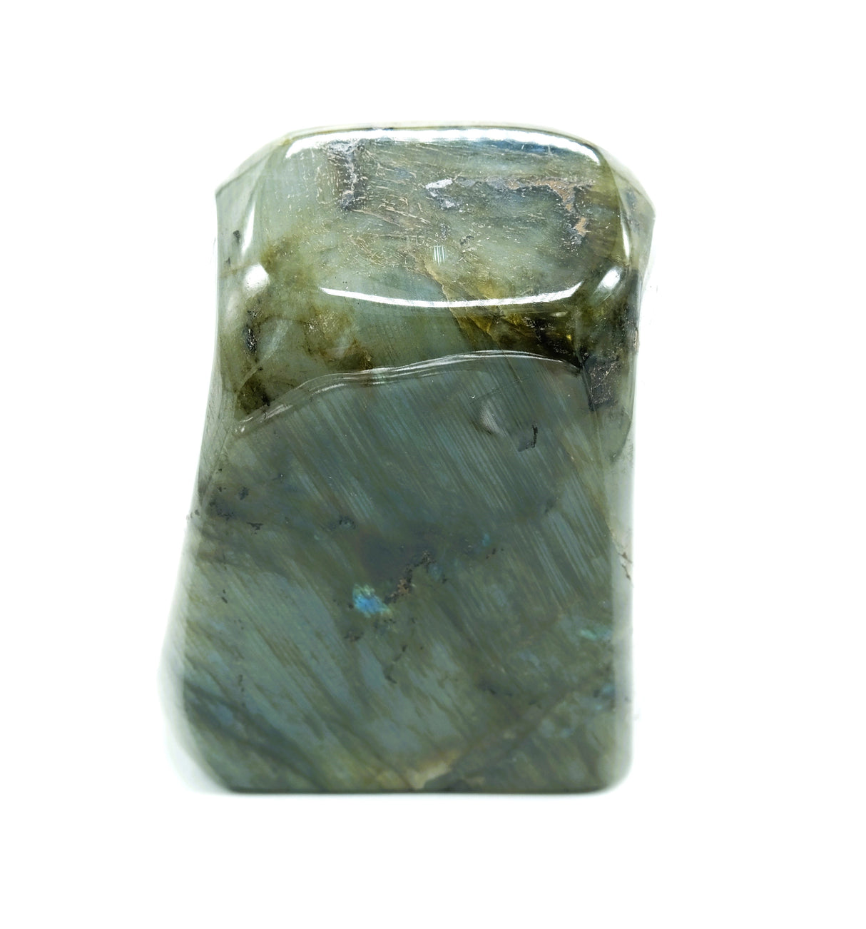 Large Polished Labradorite | 1478 g | Standing Flat Base | Reiki Charged