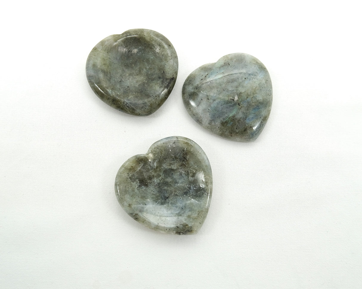 Various Heart Shaped Worry Stones