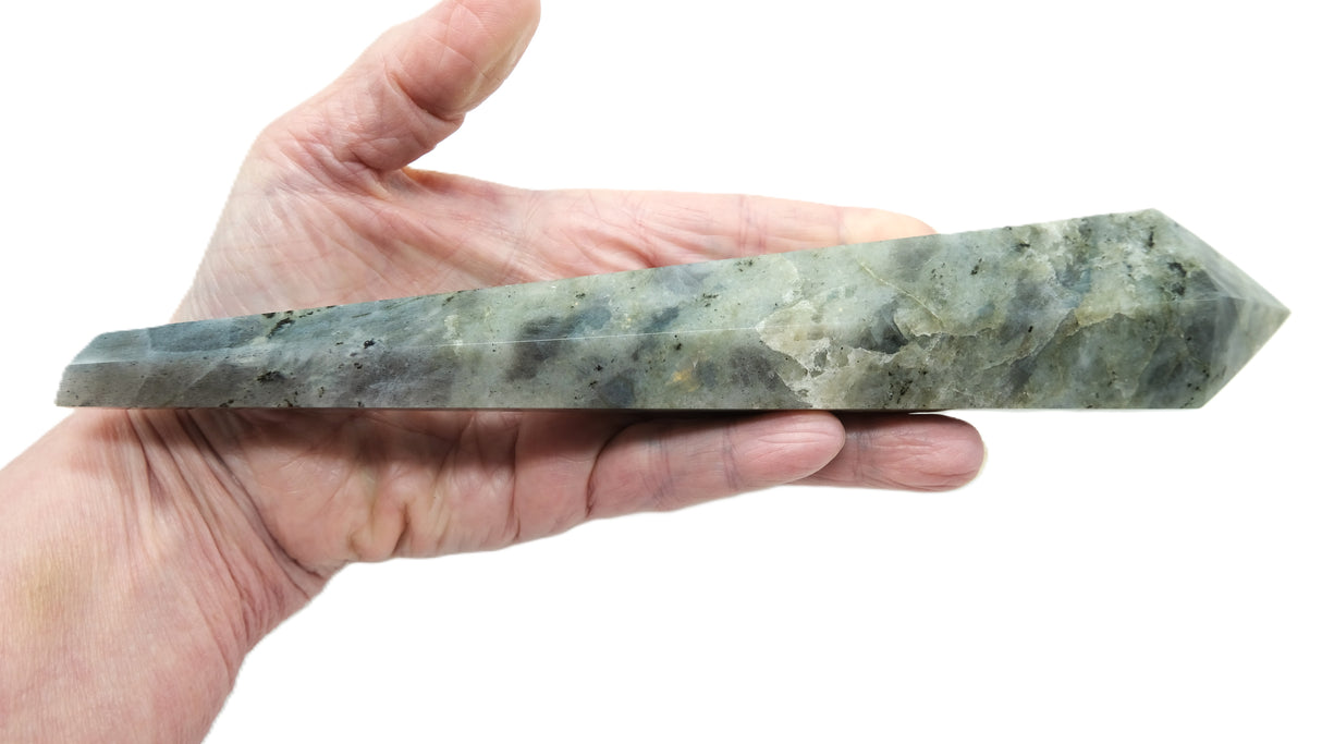 Labradorite Tapered Point Crystal Wand 8.5 to 9 Inches Long