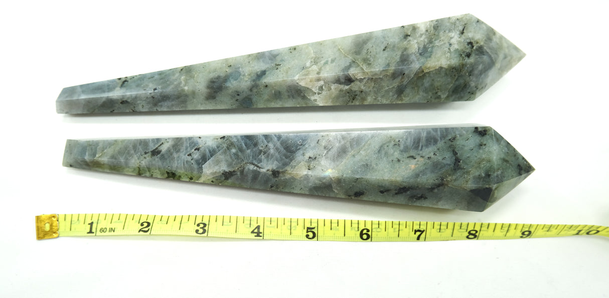 Labradorite Tapered Point Crystal Wand 8.5 to 9 Inches Long
