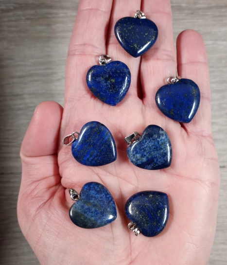 Natural Lapis Heart Pendant Necklace | Lapis Jewelry