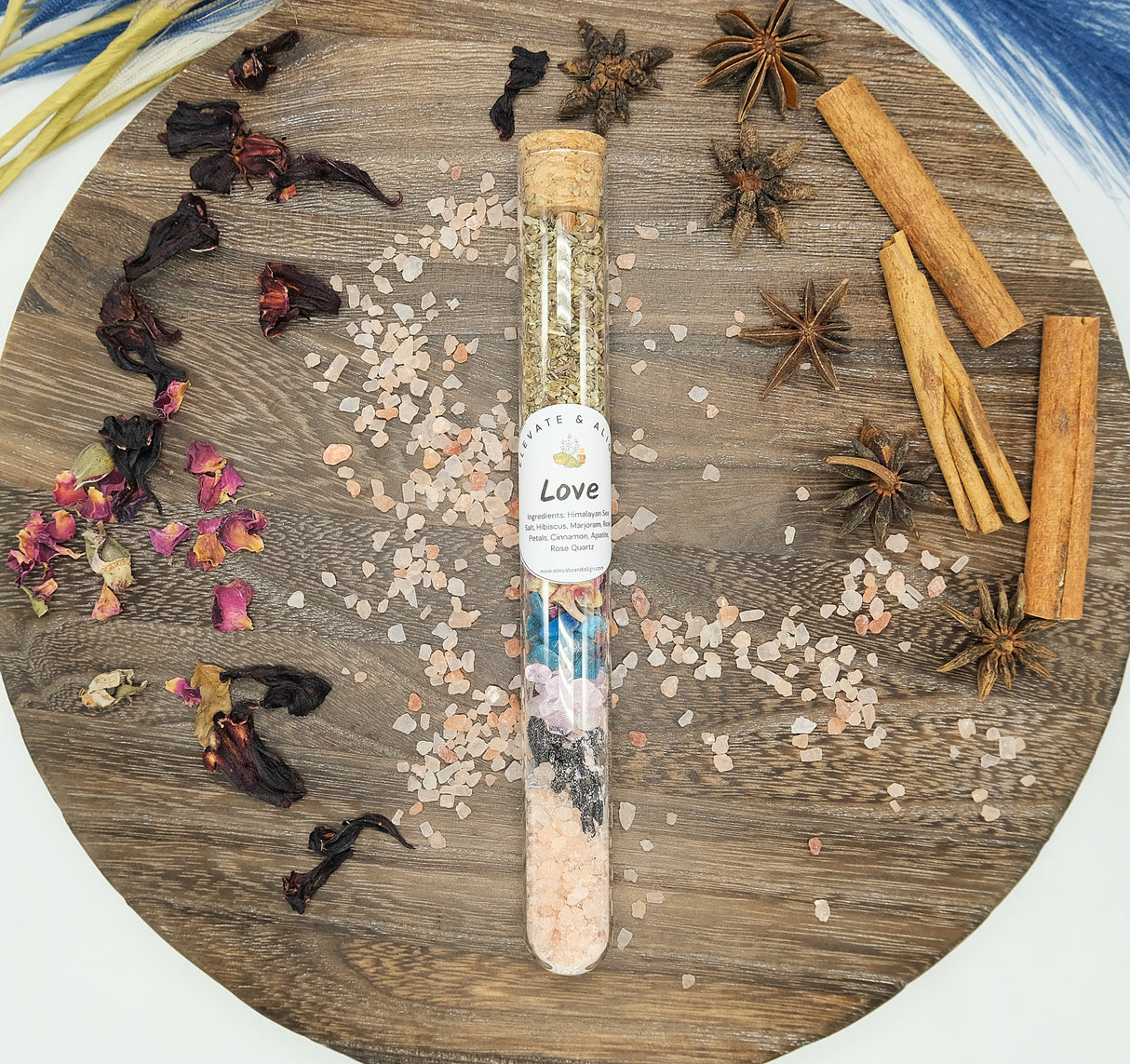 Large Spell Jar Glass Tube - Protection, Luck & Success, Love, Emotional Healing, Happiness, Money, Calming, Confidence