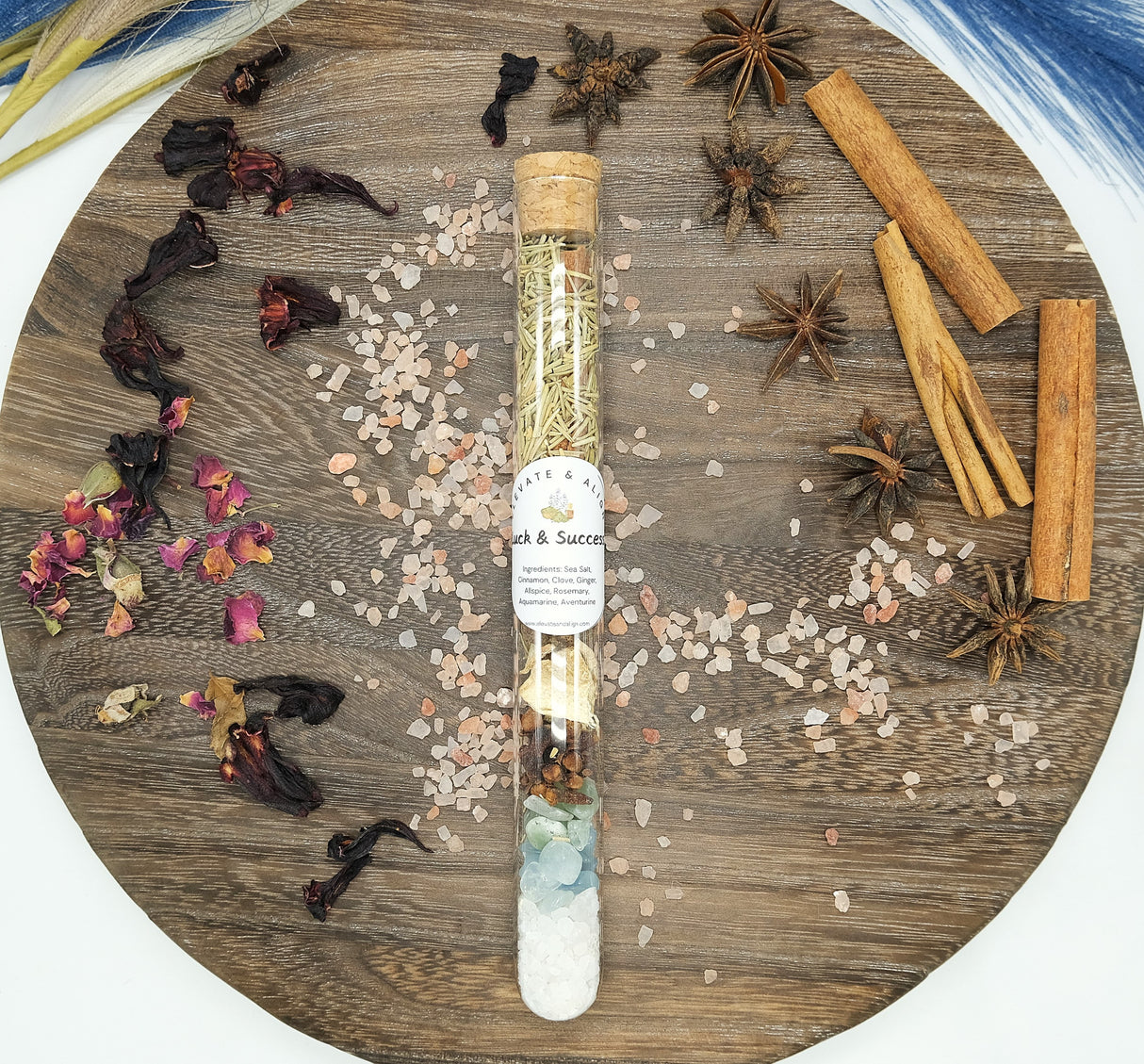 Large Spell Jar Glass Tube - Protection, Luck & Success, Love, Emotional Healing, Happiness, Money, Calming, Confidence